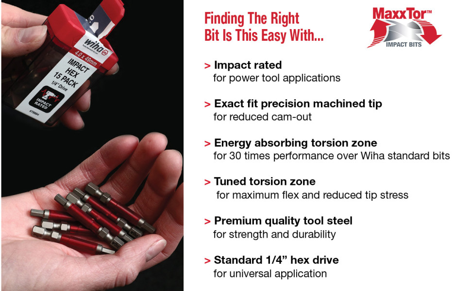 Wiha 76884 40 Piece MaxxTor Impact Bit Set - Amazon.com