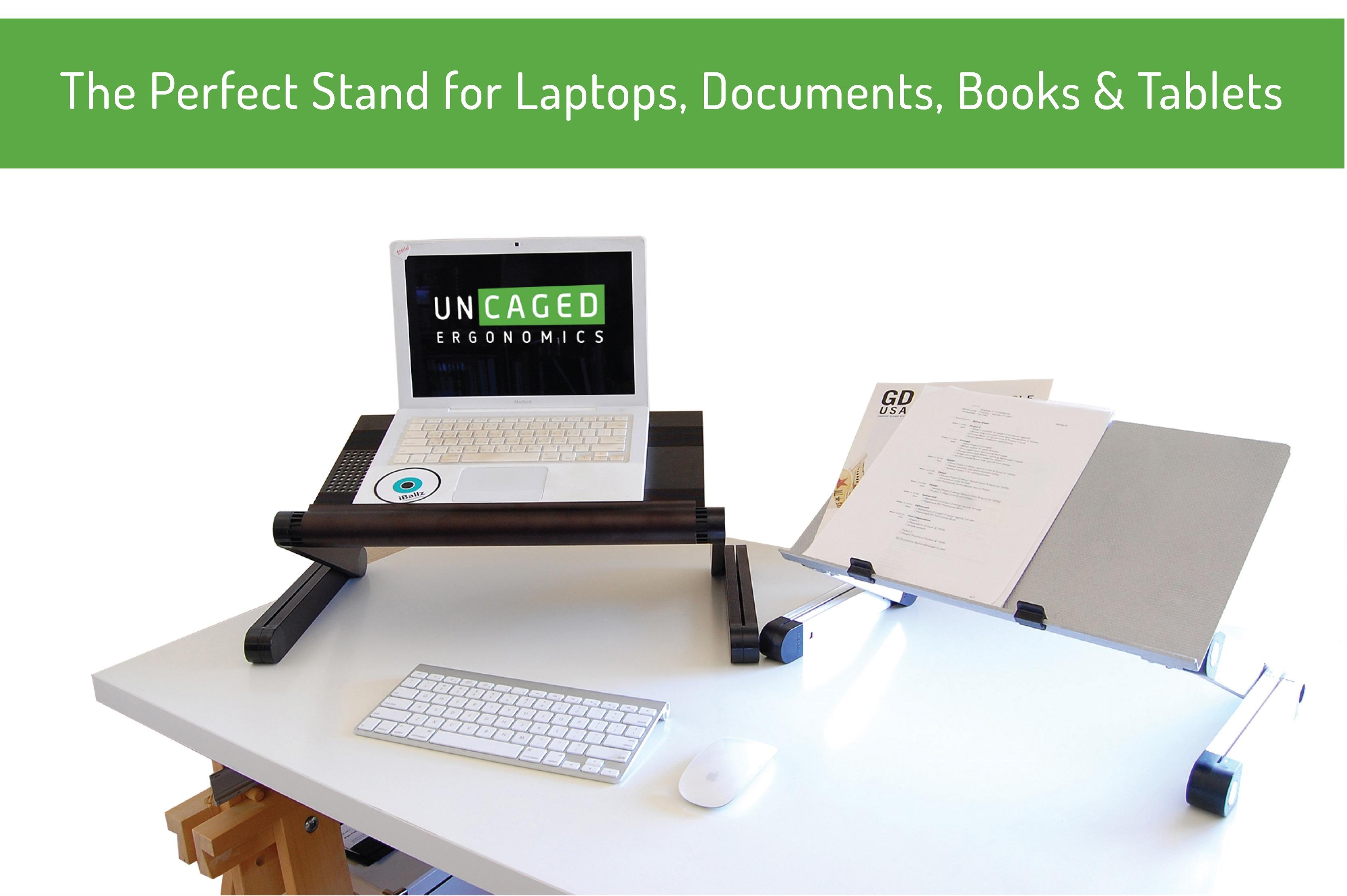 Uncaged Ergonomics Professional Adjustable Laptop Stand (WEPSILVER