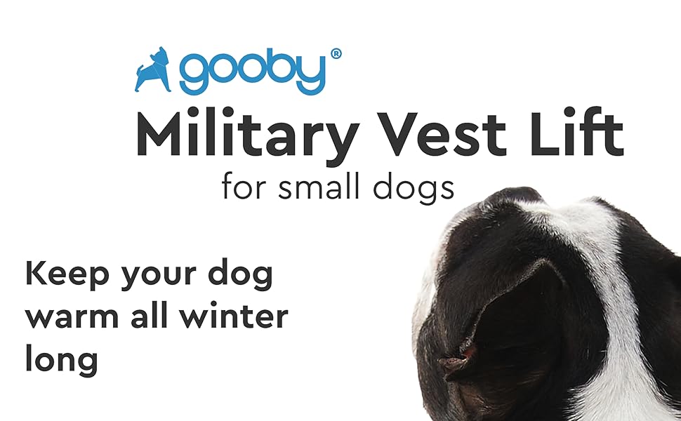 Gooby Military Vest Dog Jacket Green, Medium Warm Zip Up Coat with Lift Handle