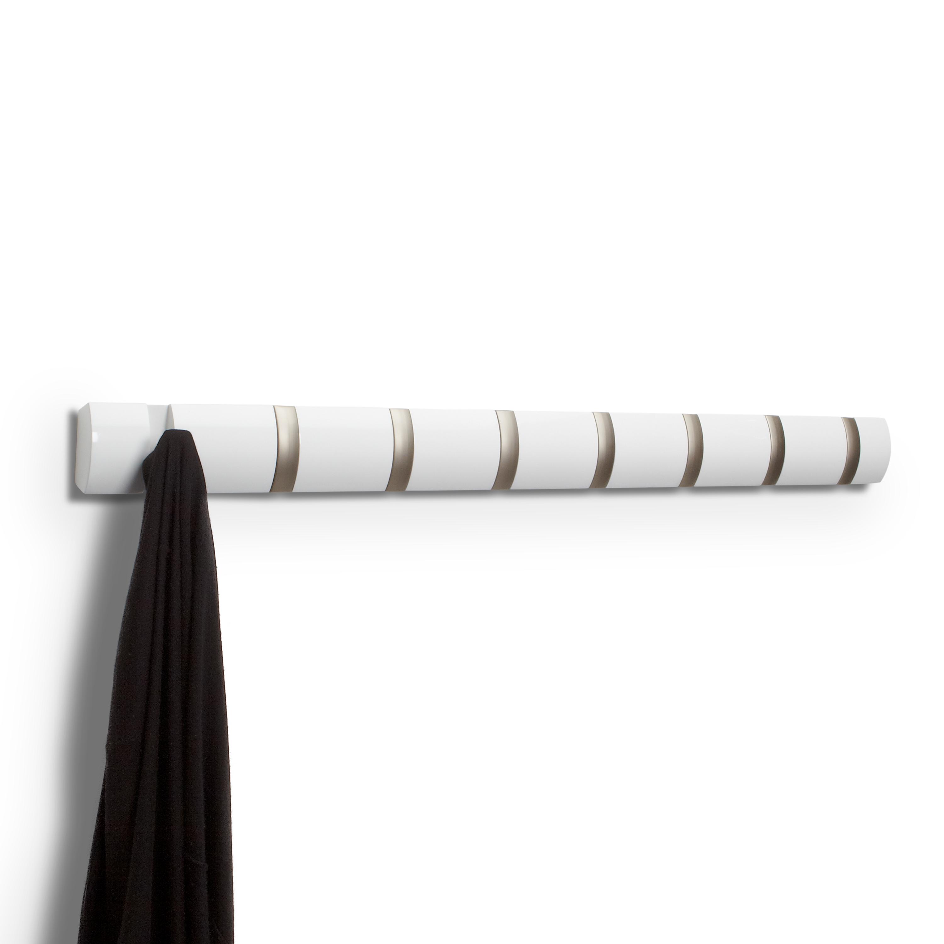 Umbra Flip(R) 5Hook Wall Mounted Floating Coat Rack Modern, Sleek