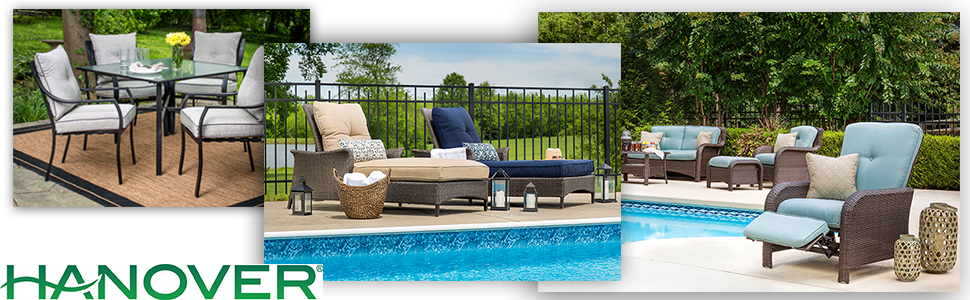 Amazon Com Hanover Mondn7pcg P Monaco 7 Piece Dining Set Outdoor