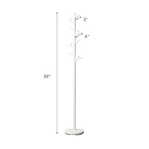 Dimension image for Coat Rack on a white background