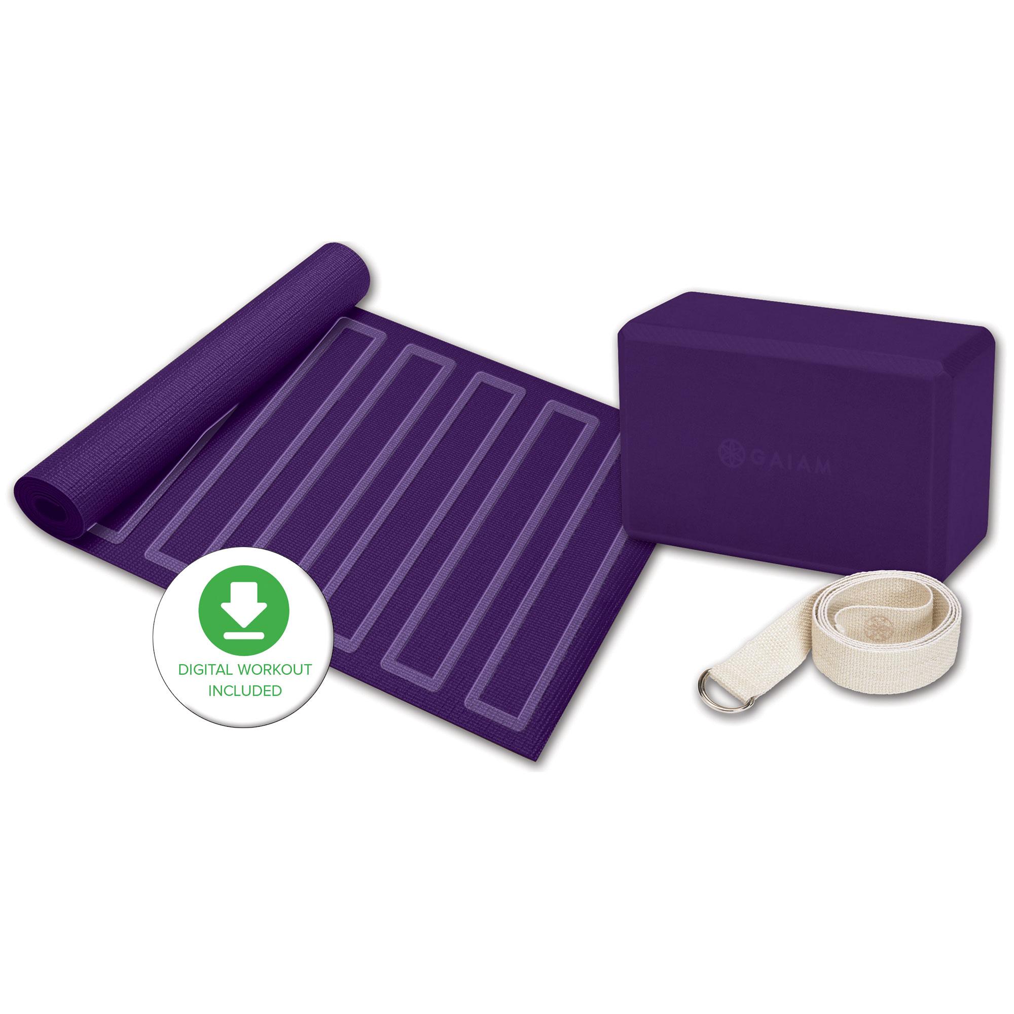 Gaiam Yoga For Beginners Kit, Blue Yoga Starter Sets Sports & Outdoors