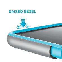 Raised bezel screen protection