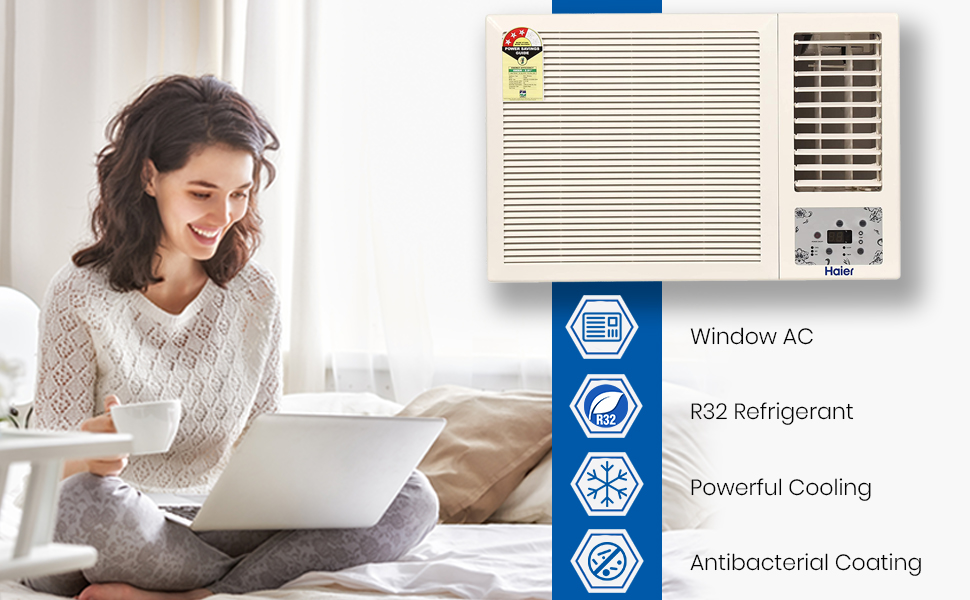 Haier 1.5 Ton 3 Star Window AC (Copper,High Density Filter, HWU18C