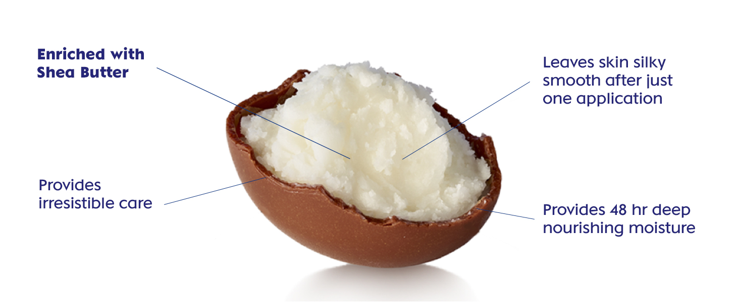 enriched with shea butter, daily moisture, nivea body lotion, lotion for dry skin