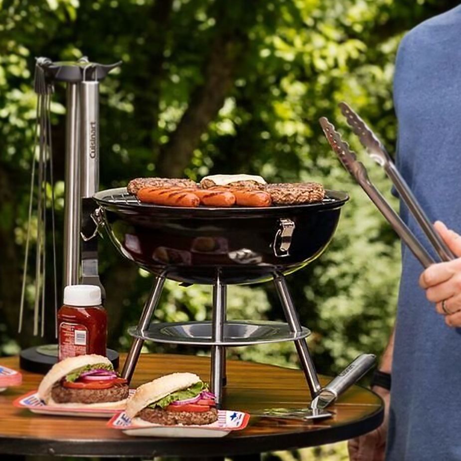Cuisinart CCG190 Portable Charcoal Grill, 14.5" X 14.5" X 15", Black