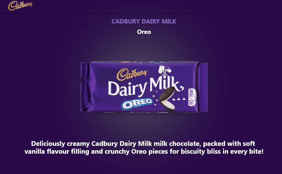 Cadbury Dairy Milk Oreo Pack of 4, x 120 g Amazon.in Grocery
