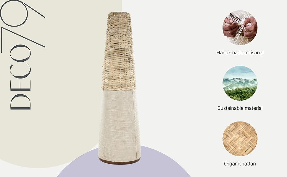 Bohemian Light Brown Rattan Vase
