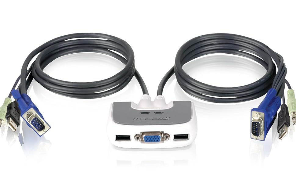 IOGEAR GCS632U 2 Port VGA USB Compact KVM Switch Electronics