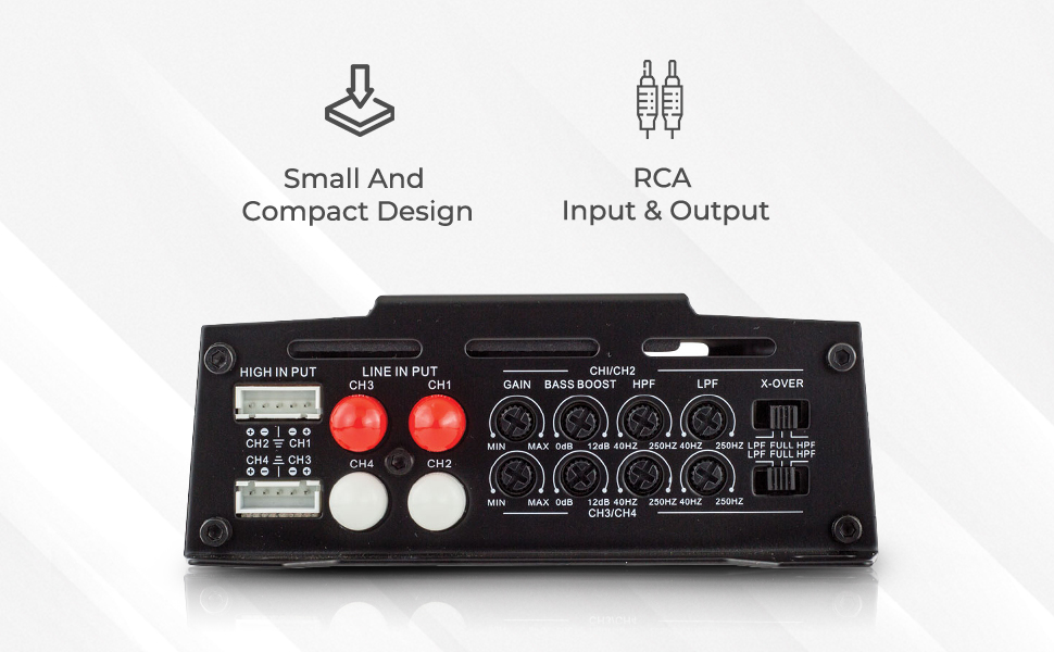 car audio 4 channel amplifier 