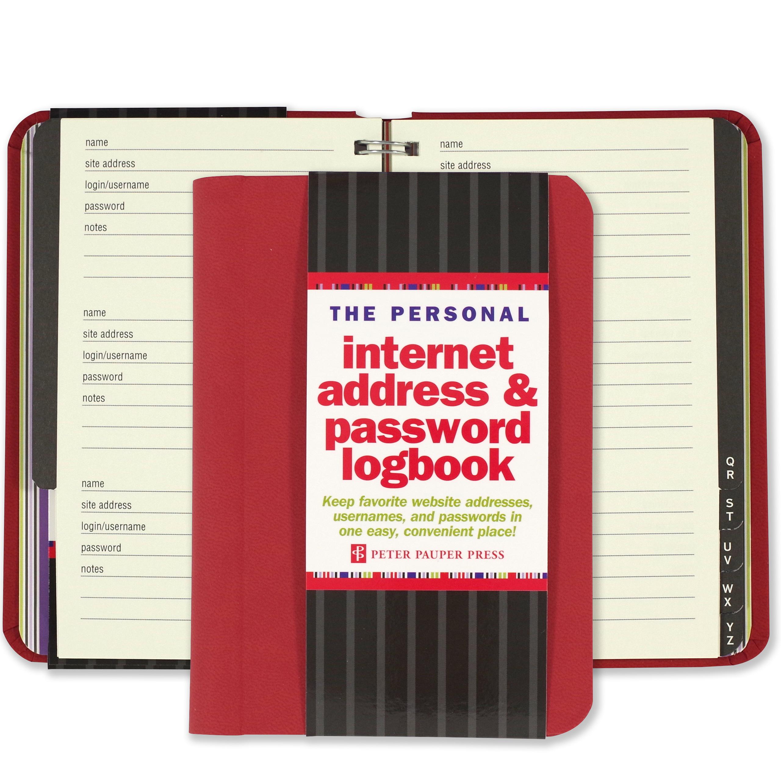 The Personal Address & Password Logbook (Red) Peter Pauper