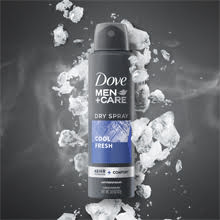 Dove Men+Care Cool Fresh product surrounded by ice