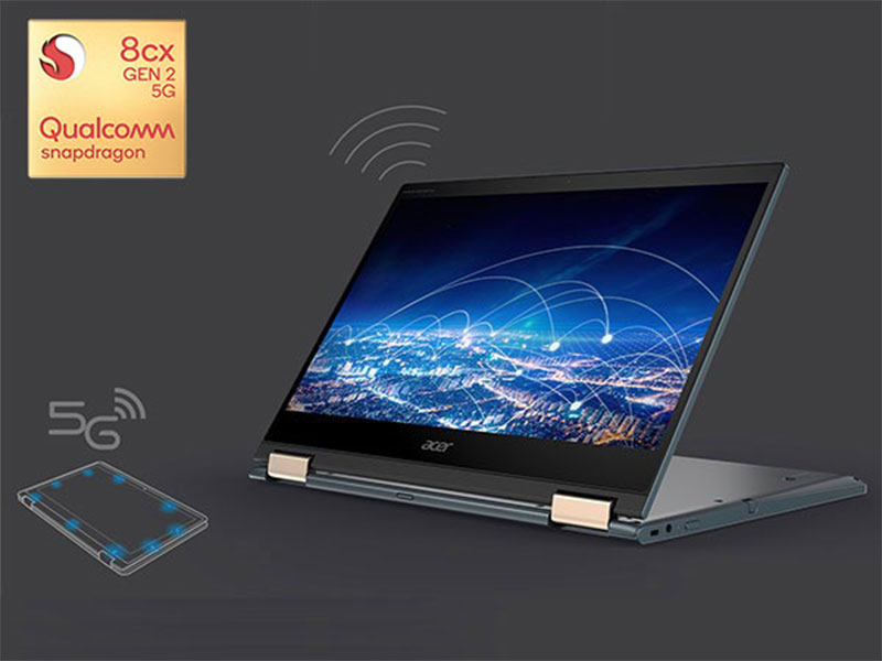 Acer Spin 7 SP714-61NA-S1QA, 14" Full HD Touch, Qualcomm Snapdragon 8cx Gen 2, 5G, 4G LTE