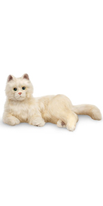 Realistic, soft fur looks and feels like a real cat