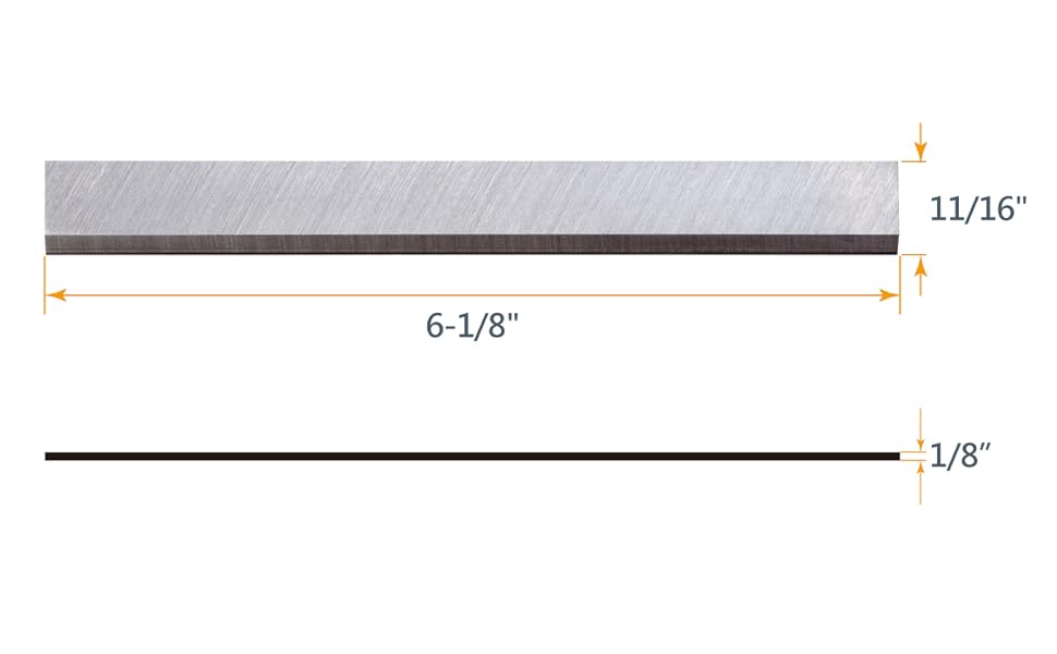 POWERTEC 14802V 6Inch HSS Jointer Knives for Craftsman 21705, Set of 3