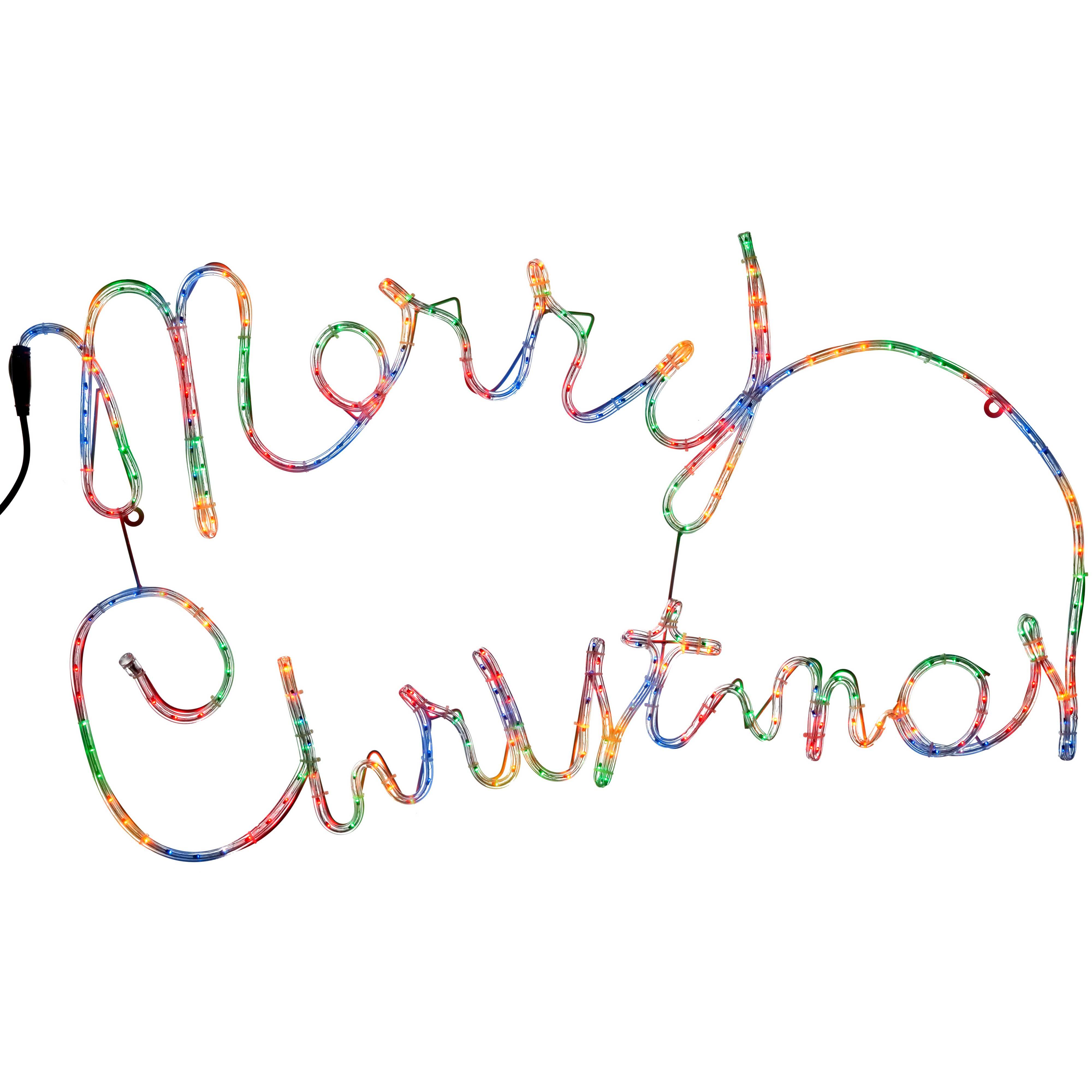 WeRChristmas Merry Christmas Rope Lights Silhouette Decoration, 100 cm