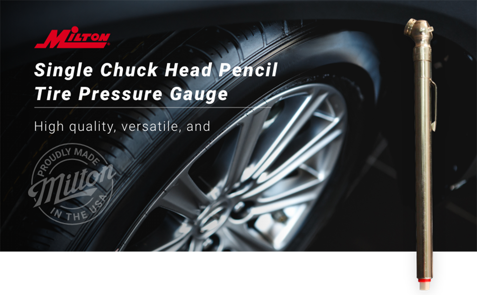 Milton (S920) Pencil Tire Pressure Gauge with Tread Depth