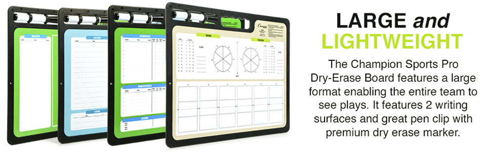 Champion Sports Standard Coaches Strategy Marker Clipboard