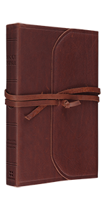 Natural Leather, Brown, Flap with Strap