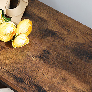 VASAGLE Vintage Garderobenständer, Schuhregal Mit Sitzfläche, Kleiderständer Mit 5 Abnehmbaren Haken, Schuhregal Mit Sitzfläche, 3 Ablagen, Aus Holz Und Metall, Von SONGMICS HSR45BX 15 1