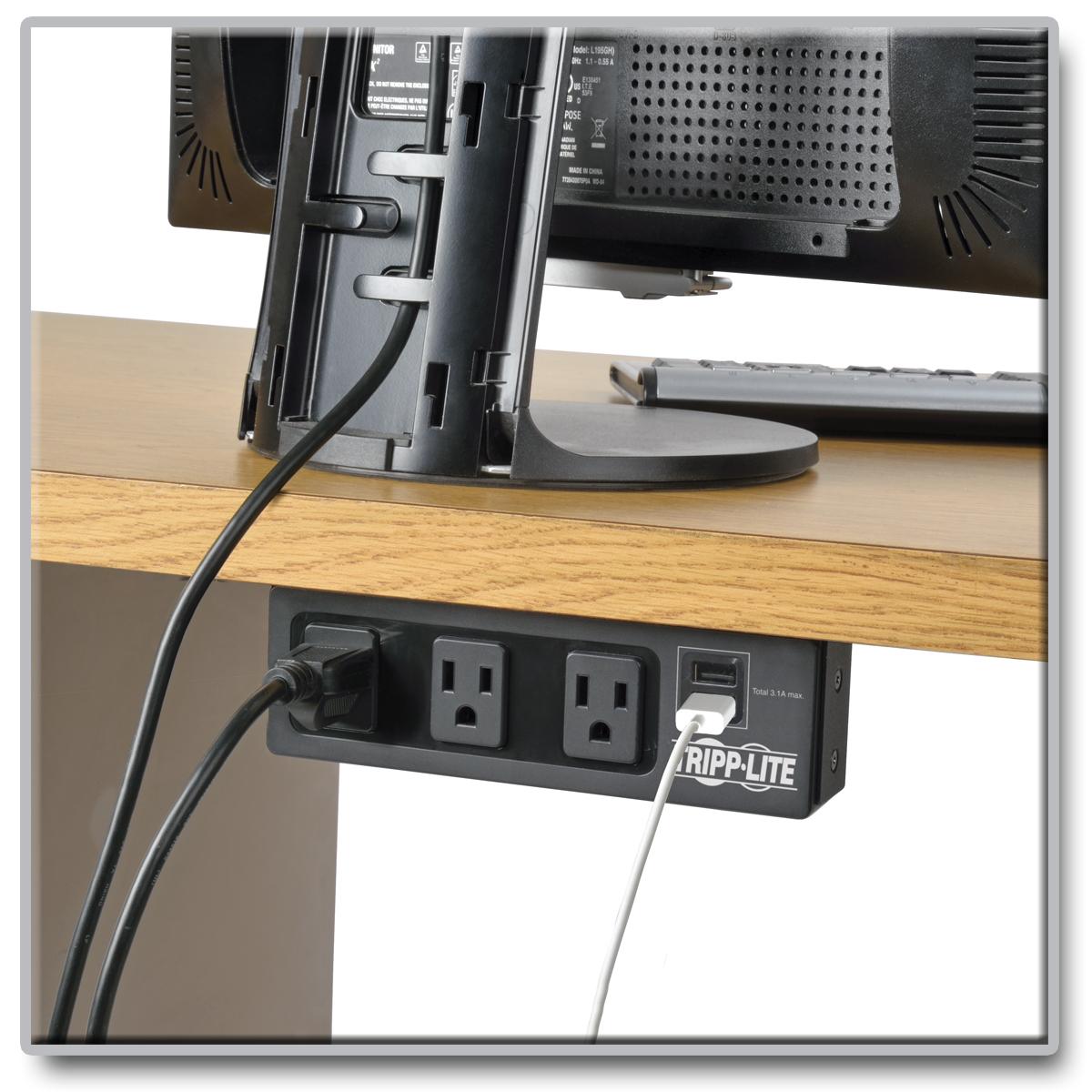 Tripp Lite 3 Outlet Surge Protector Power Strip with