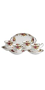   Old Country Roses 皿 9枚セット Amazon.com | Royal Albert Old Country Roses 9-Piece Tea Set