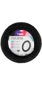 black wool sheepskin steering wheel cover