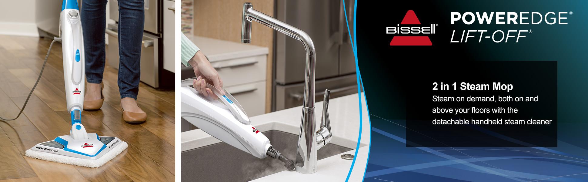 Bissell 2078C PowerEdge 2in1 Steam Mop, White/Blue Amazon.ca Home