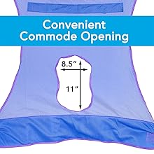 convenient commode opening