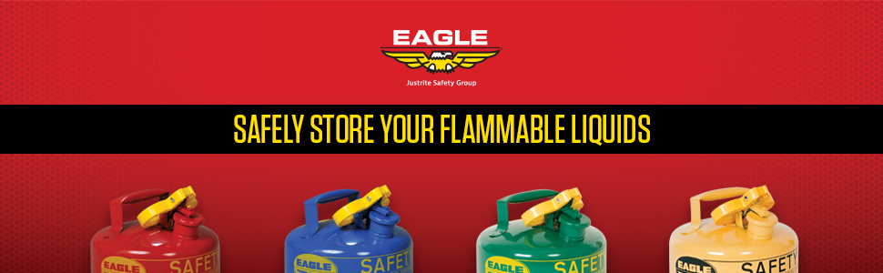 Safely store flammable liquids eagle blue