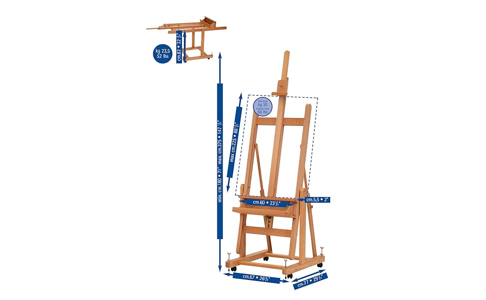 Amazon.com : Mabef Deluxe Convertible-KIT Studio Easel