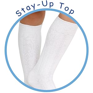 jefferies socks girls stay up top no slip