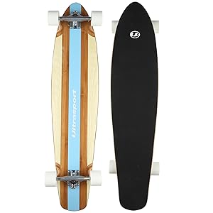Ultrasport ABEC 7 Longboard, óptimo para Carving, Downhill y Cruising, Tabla de Madera de bambú ...