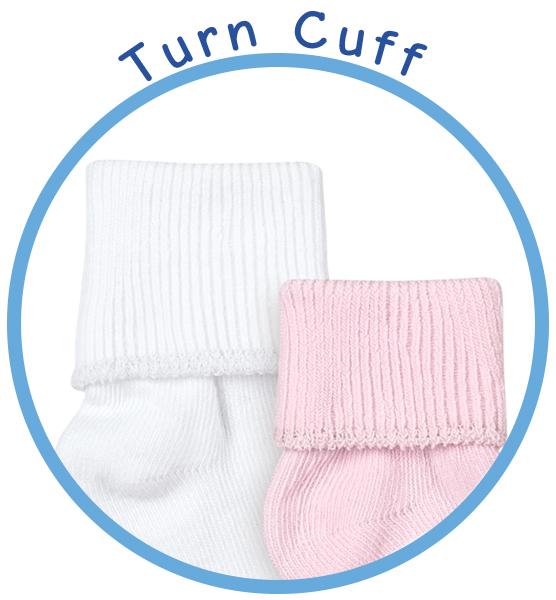 Jefferies Socks Baby Girls' 6 Pair Pack Seamless Turn Cuff Socks Clothing