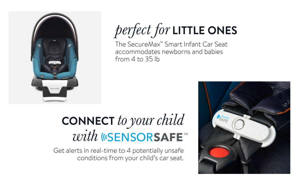 Evenflo Gold SensorSafe Verge3 Smart Travel System, Opal