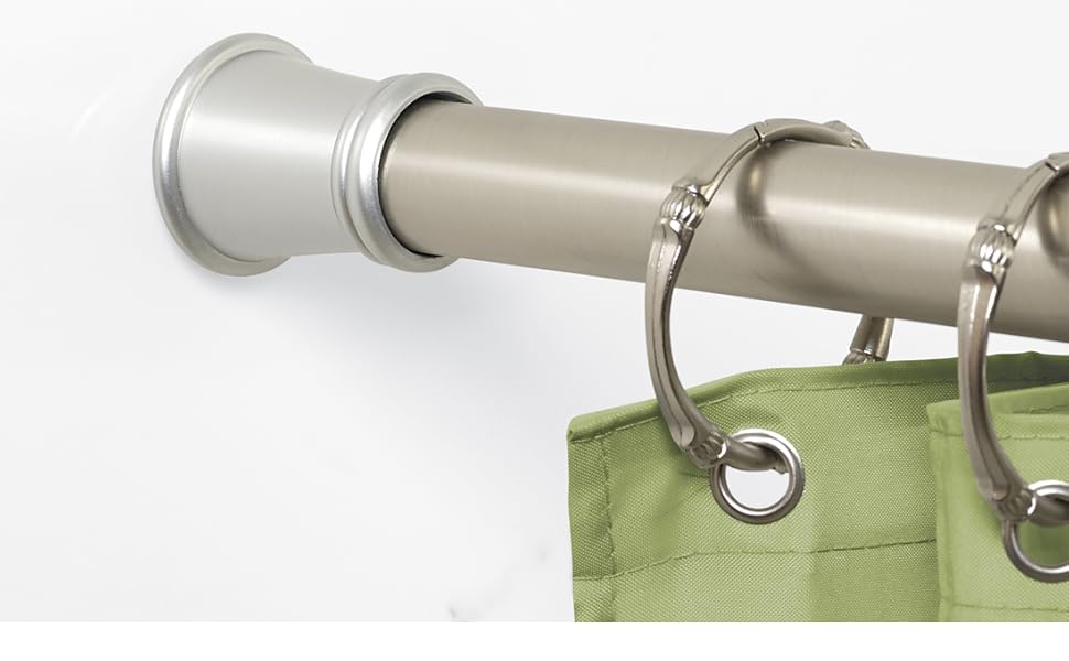 Zenna Home Tension Shower Curtain Rod, Rust Resistant