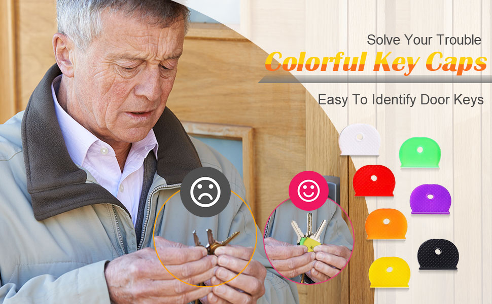 WILLBOND 24 Pieces Key Caps Set Flexible Key Covers for Easy