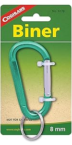 clip, biner, carabiner, attach, equipment, pack, canoe, rope, cord, tent, belt, clothes, light, keys
