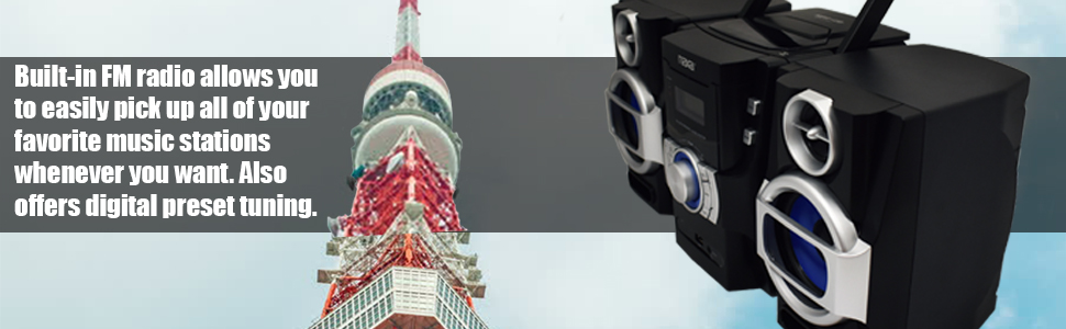 built,in,radio,easy,favorite,music,digital,preset,tuning,battery,power,dc,acblue,accent,aux,remote,