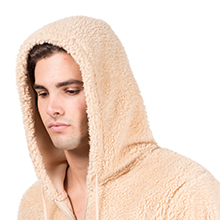 sherpa hoodie mens half zip