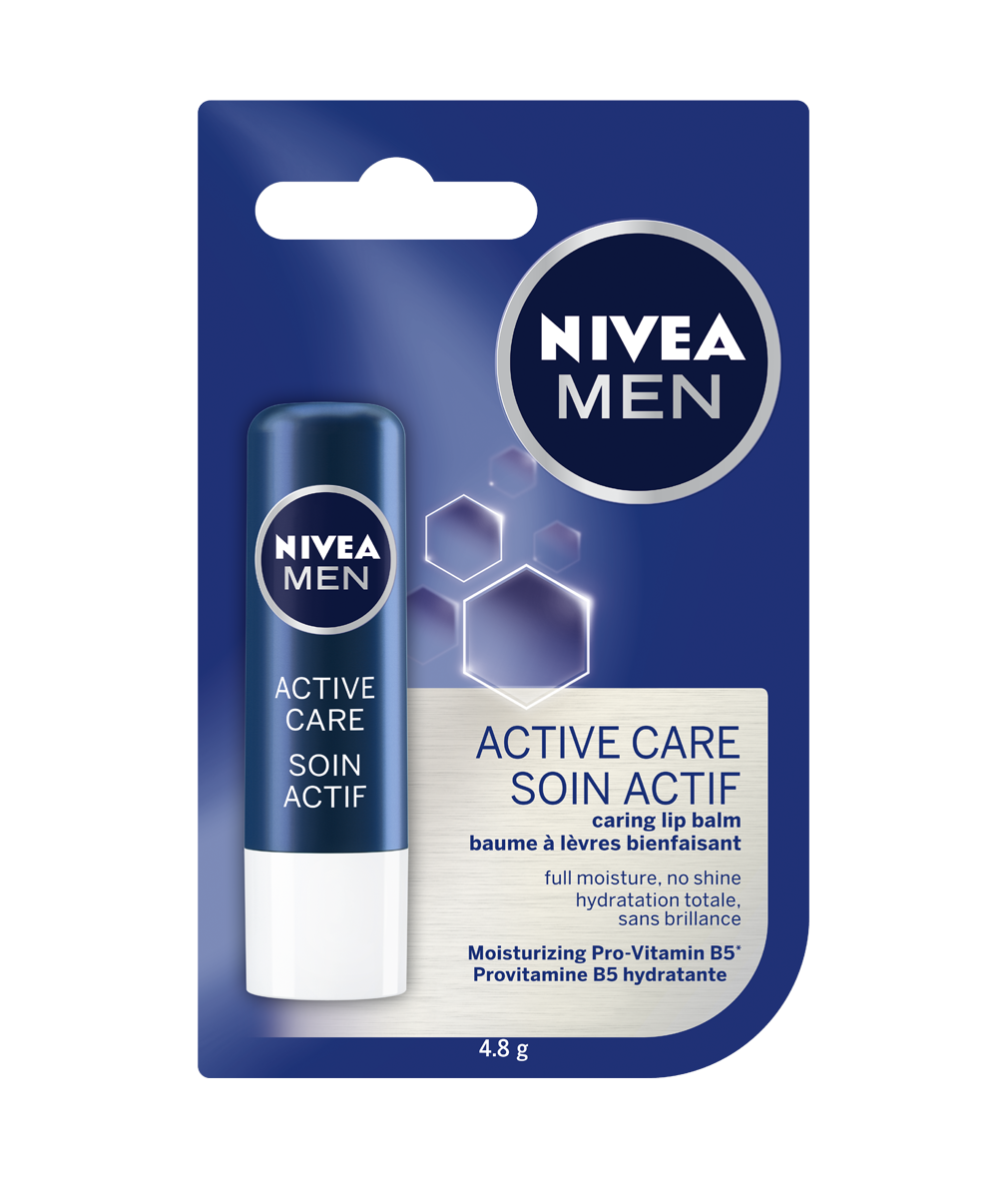 NIVEA MEN Active Care 24H Moisture Lip Balm Stick, 4.8 g Amazon.ca Beauty