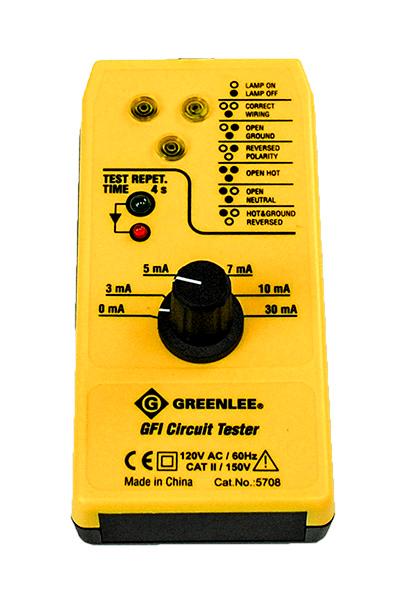 Greenlee 5708 GGCI And Circuit Tester - Greenlee Tools ... cat 5 wiring tester 