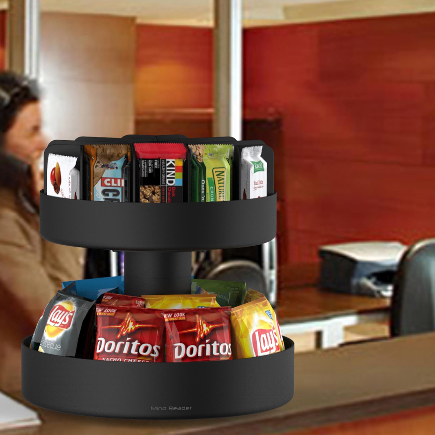 Mind Reader 2 Tier Lazy Susan Granola Bar and Snack
