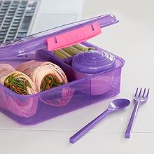 Sistema Lunch The distinctive Sistema clips lock in freshness.