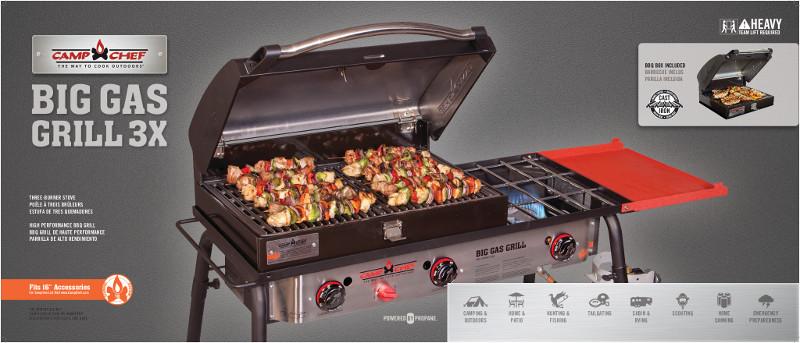 Camp Chef SPG-90B Big Gas 3 Sports Grill, Black/Red ...