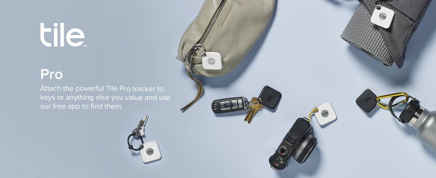 Tile Pro (2020) Bluetooth Item Finder, 1 Pack, Black. 120 m Finding