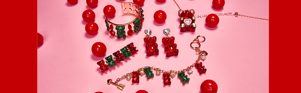 Betsey Johnson, Betsey Johnson jewelry, gummy bear, gummy bear jewelry, Christmas jewelry
