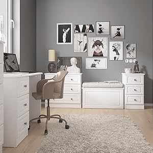 Furniture To Go Hampshire 3 Drawer Dressing Table Student Desk