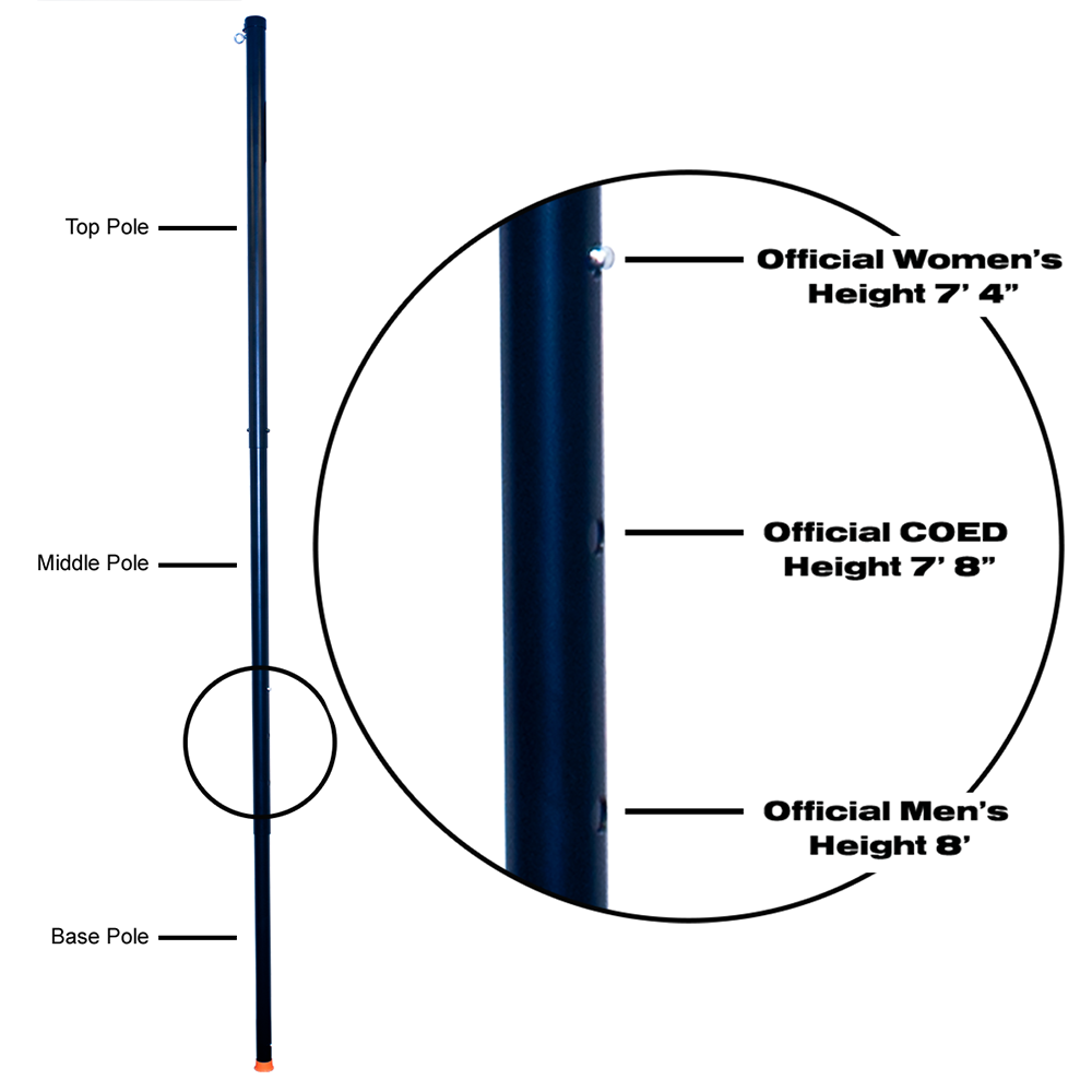 Park & Sun Sports Tournament 179 Portable Outdoor Volleyball Net